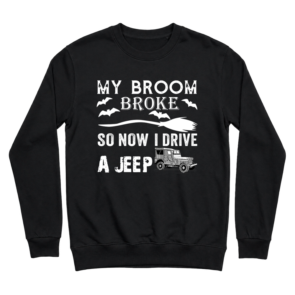 Product My Broom Broke So Now I Drive Jeep Shirt halloween Women's T-Shirt Unisex Sweatshirt