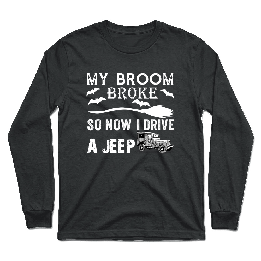 Product My Broom Broke So Now I Drive Jeep Shirt halloween Women's T-Shirt Unisex Longsleeve