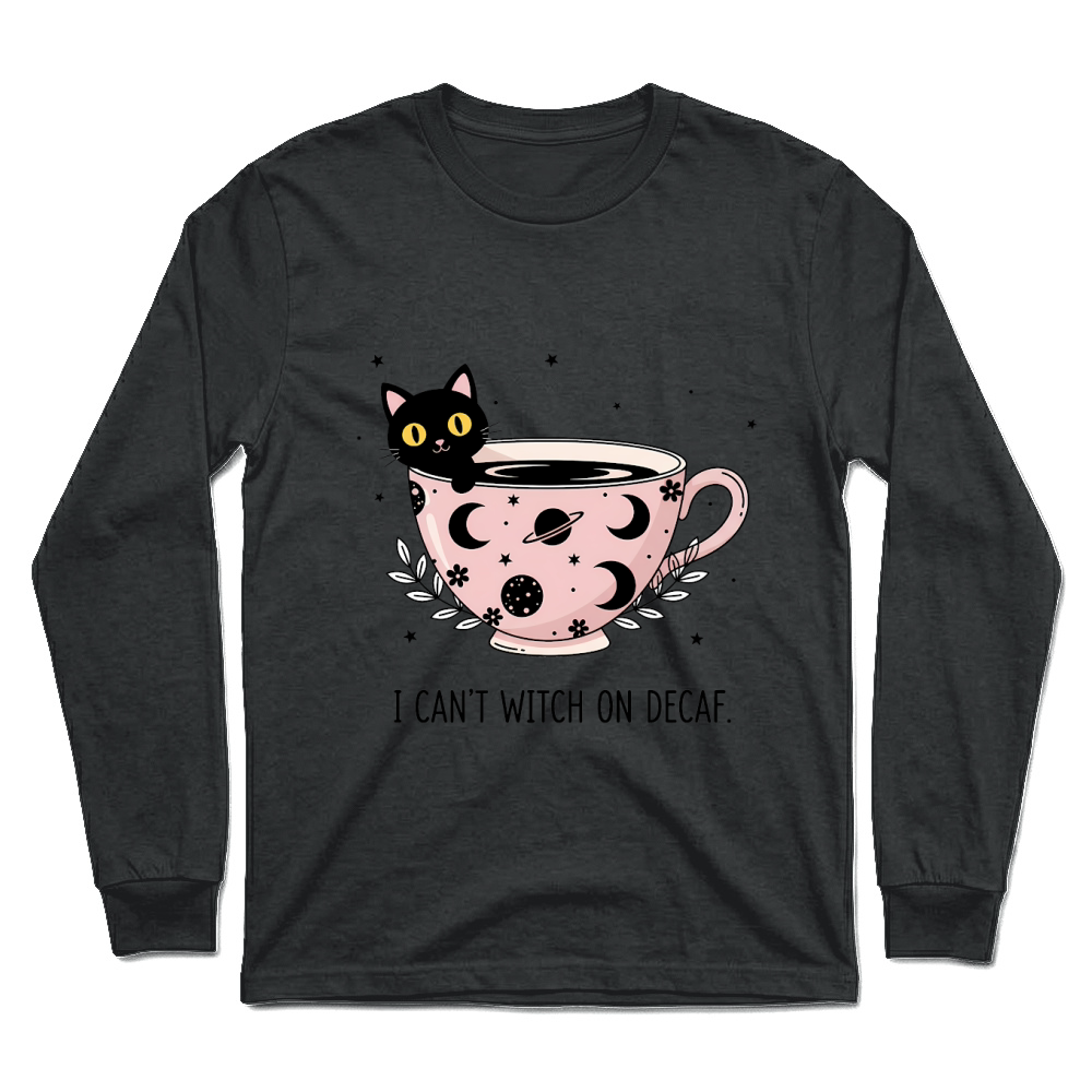 Product Spooky Halloween Retro I Cant Witch on Decaf Unisex Longsleeve