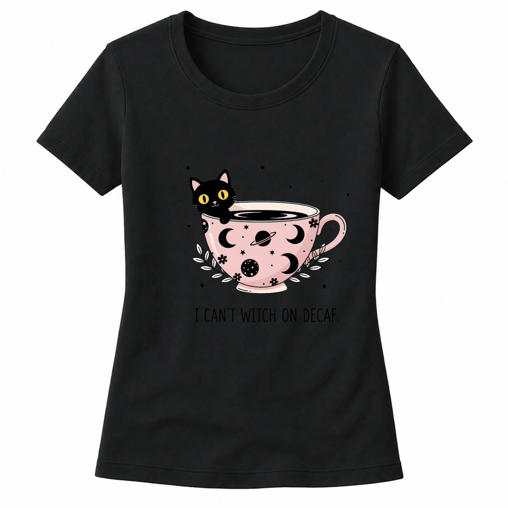 Product Spooky Halloween Retro I Cant Witch on Decaf Women's T-shirts