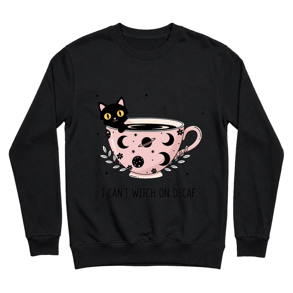 Product Spooky Halloween Retro I Cant Witch on Decaf Unisex Sweatshirt