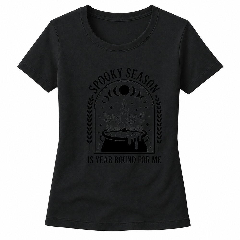 Product Halloween Retro Spooky Season Cat in Cauldron Women's T-shirts