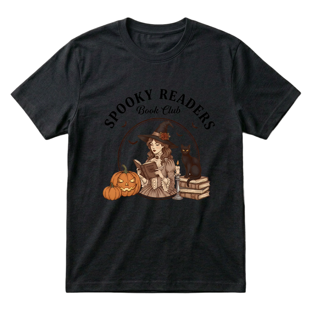 Product Halloween Retro Style Spooky Readers Book Club Witch T-Shirt