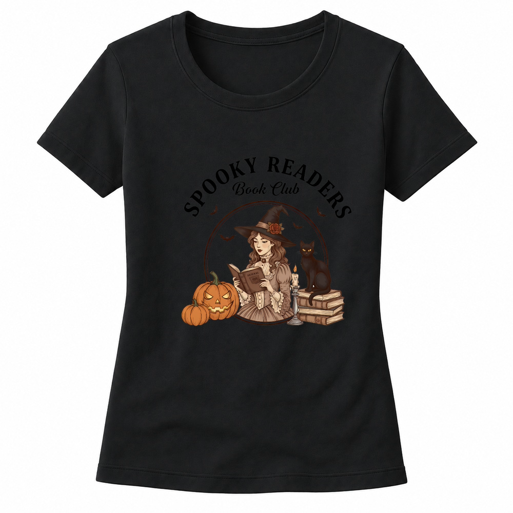 Product Halloween Retro Style Spooky Readers Book Club Witch Women's T-shirts