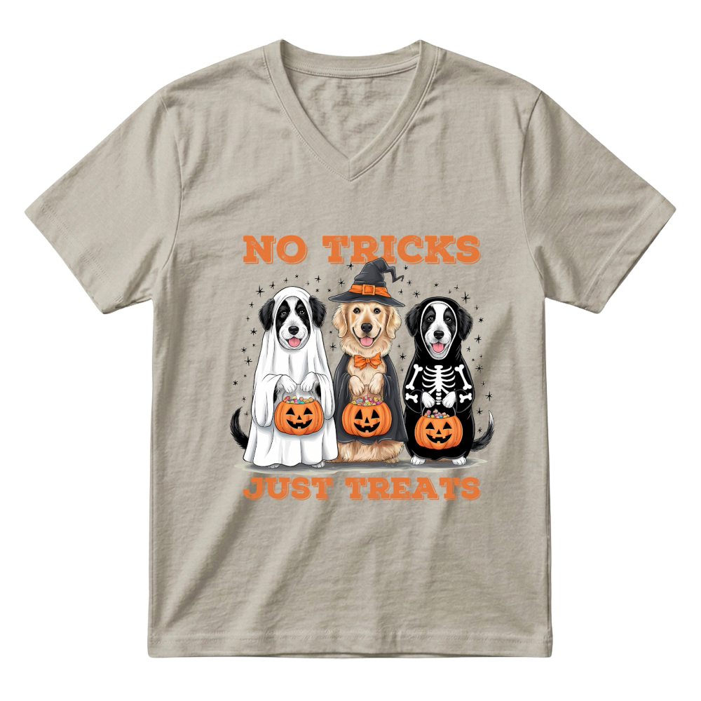 Product Dogs No Tricks Just Treats V-Neck T-shirt