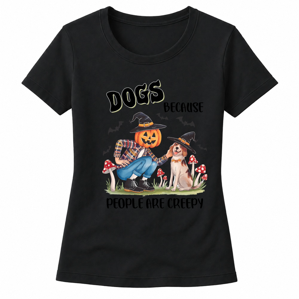 Product Dogs Over People Funny Halloween Women's T-shirts