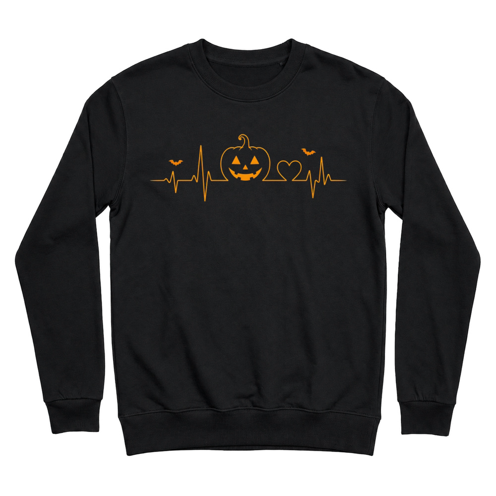 Product Halloween Pumpkin Nurse Heartbeat Unisex Sweatshirt