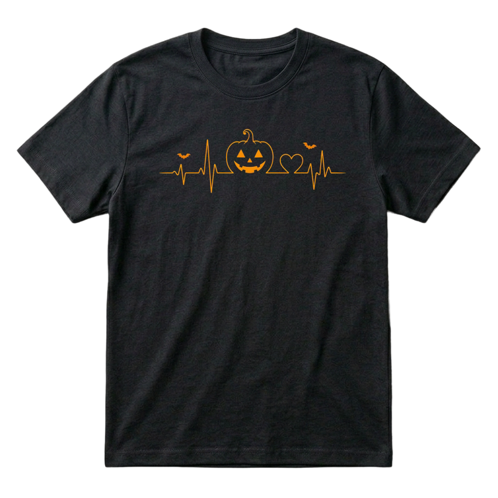 Product Halloween Pumpkin Nurse Heartbeat T-Shirt