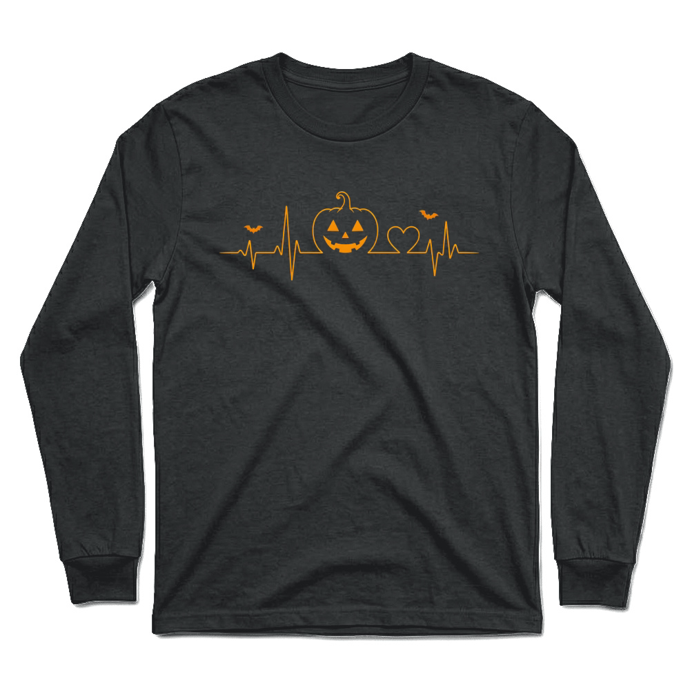 Product Halloween Pumpkin Nurse Heartbeat Unisex Longsleeve