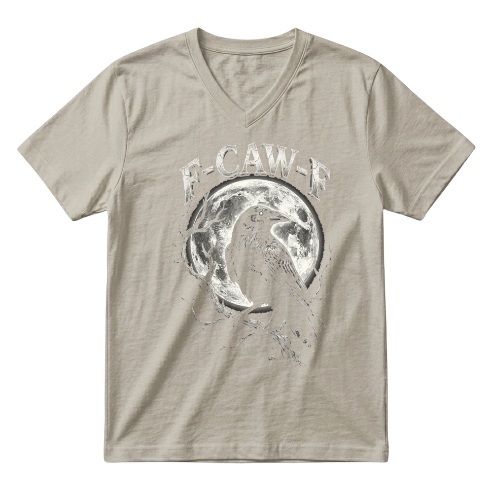 Product Raven Moon Halloween Spooky Bird V-Neck T-shirt
