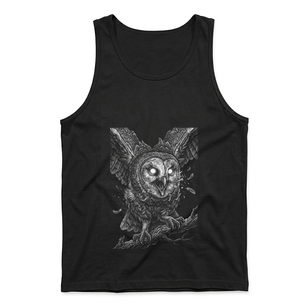 Product Owl Horror Spooky Bird Halloween Tank Top