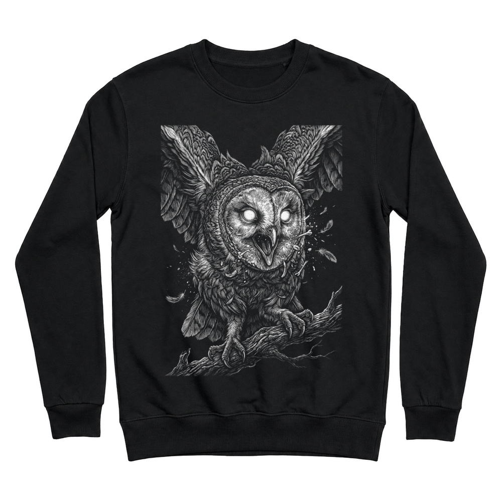 Product Owl Horror Spooky Bird Halloween Unisex Sweatshirt