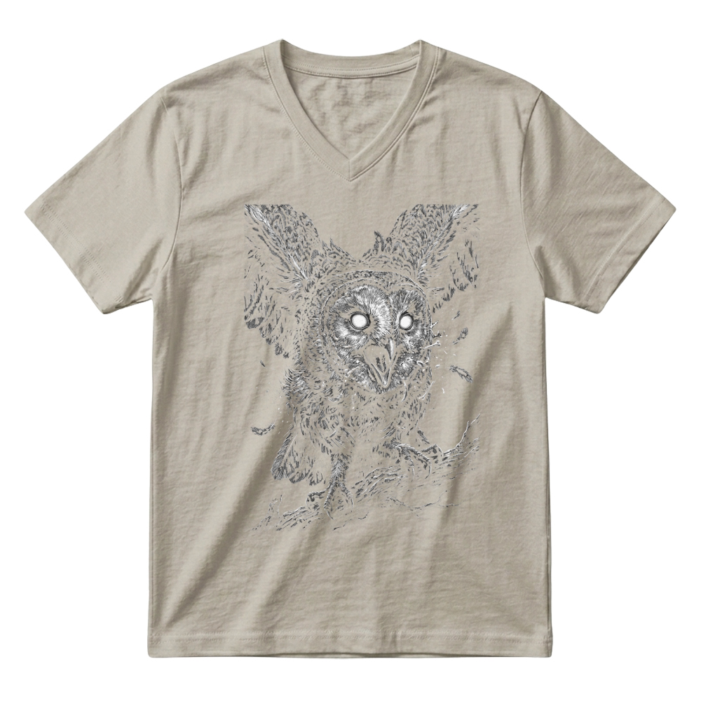 Product Owl Horror Spooky Bird Halloween V-Neck T-shirt