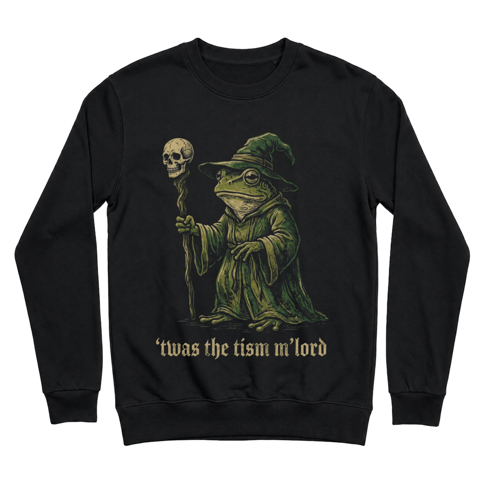 Product Frog Wizard Fantasy Illustration Halloween Unisex Sweatshirt