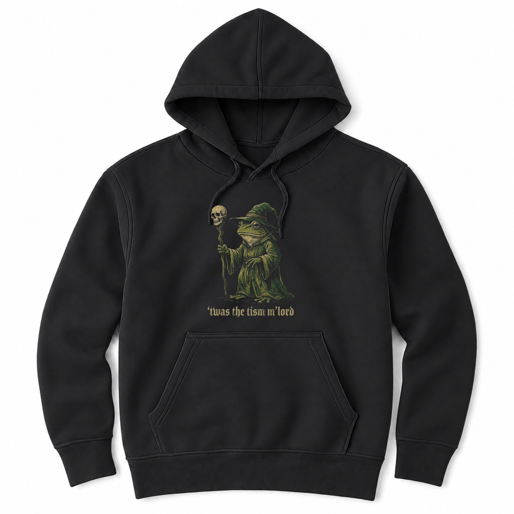 Product Frog Wizard Fantasy Illustration Halloween Unisex Hoodie