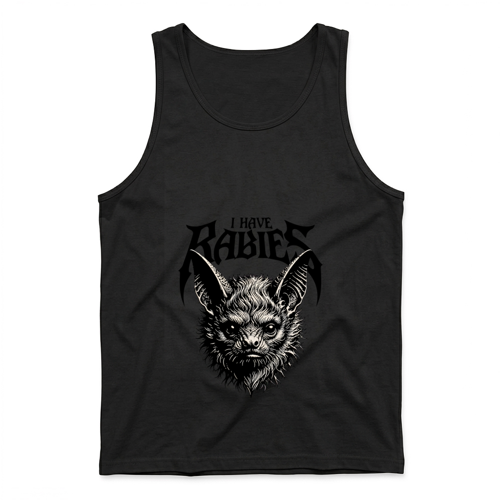Product I Have Rabies Gothic Bat Halloween Tank Top