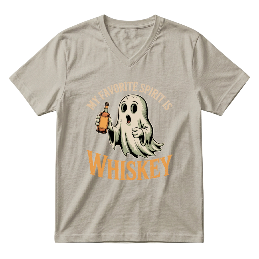 Product My Favorite Spirits Whiskey Halloween V-Neck T-shirt
