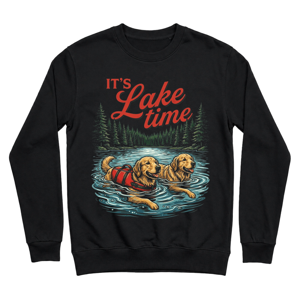 Product Lake Dogs Swimming Nature Forest Unisex Sweatshirt
