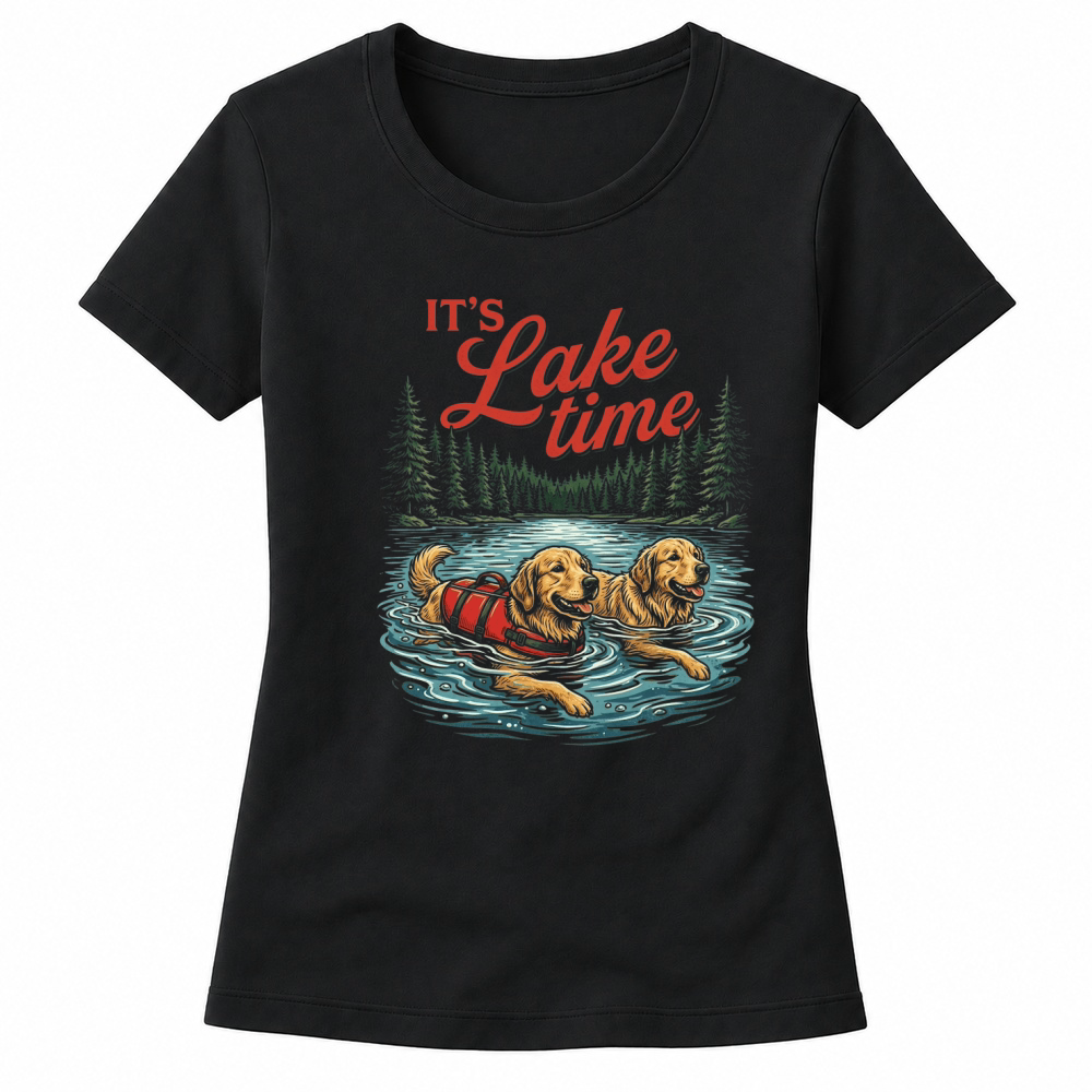 Product Lake Dogs Swimming Nature Forest Women's T-shirts
