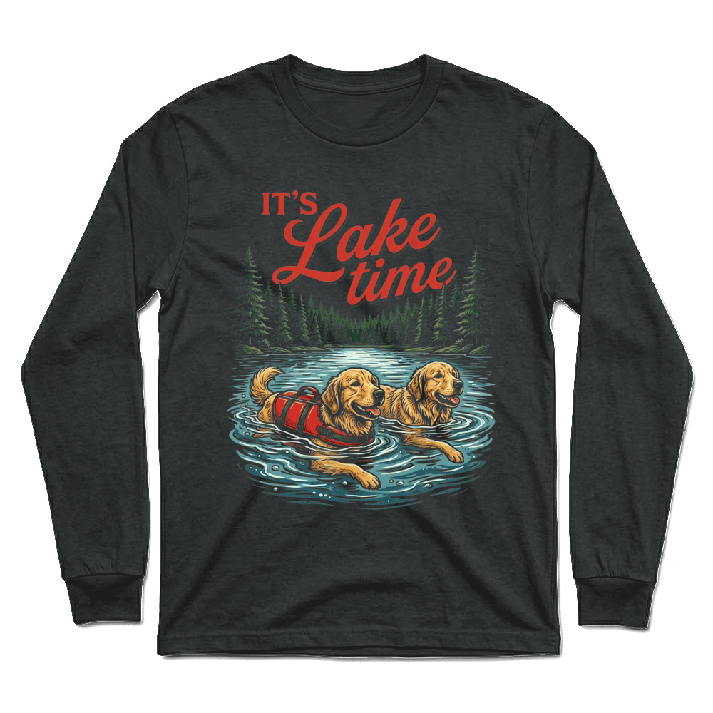 Product Lake Dogs Swimming Nature Forest Unisex Longsleeve