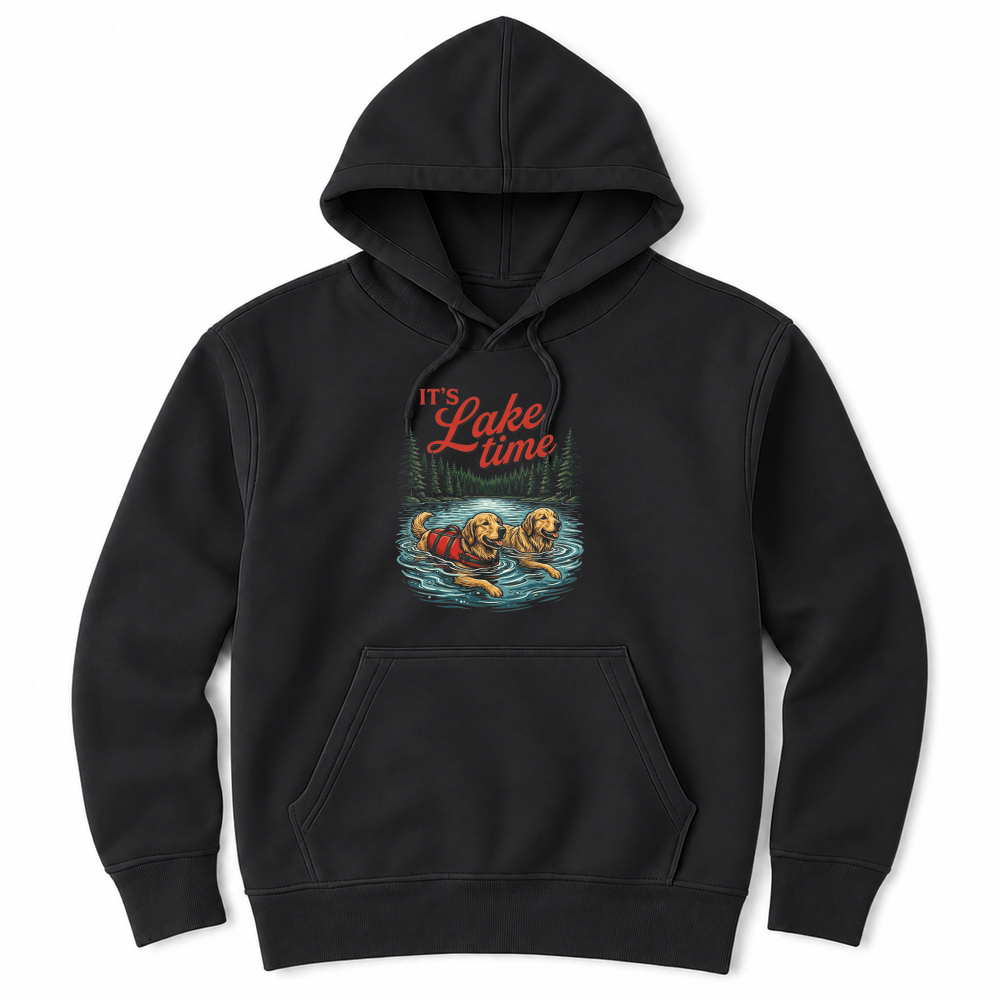 Product Lake Dogs Swimming Nature Forest Unisex Hoodie