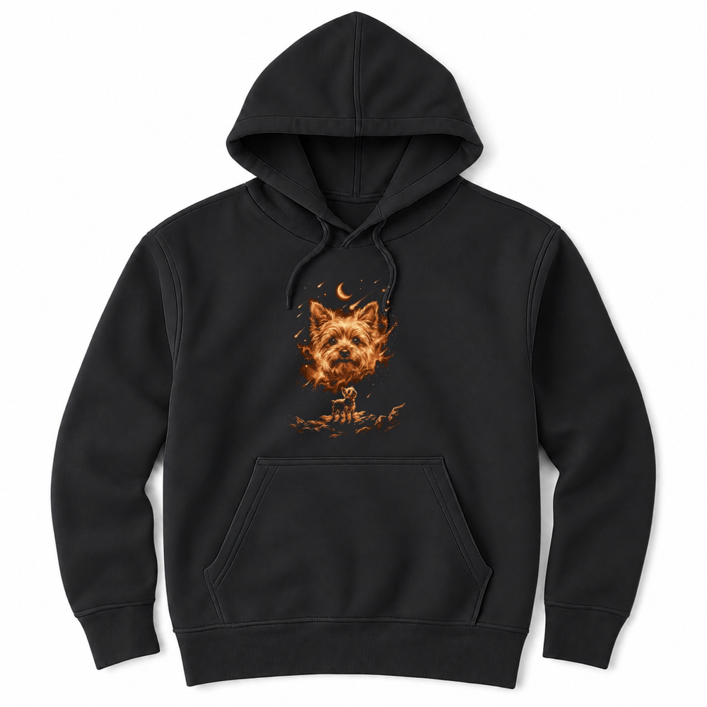 Product Dog Yorkshire Cosmic Moon Funny Dog Lover Unisex Hoodie