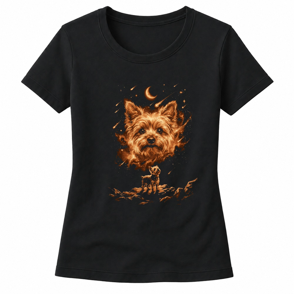 Product Dog Yorkshire Cosmic Moon Funny Dog Lover Women's T-shirts