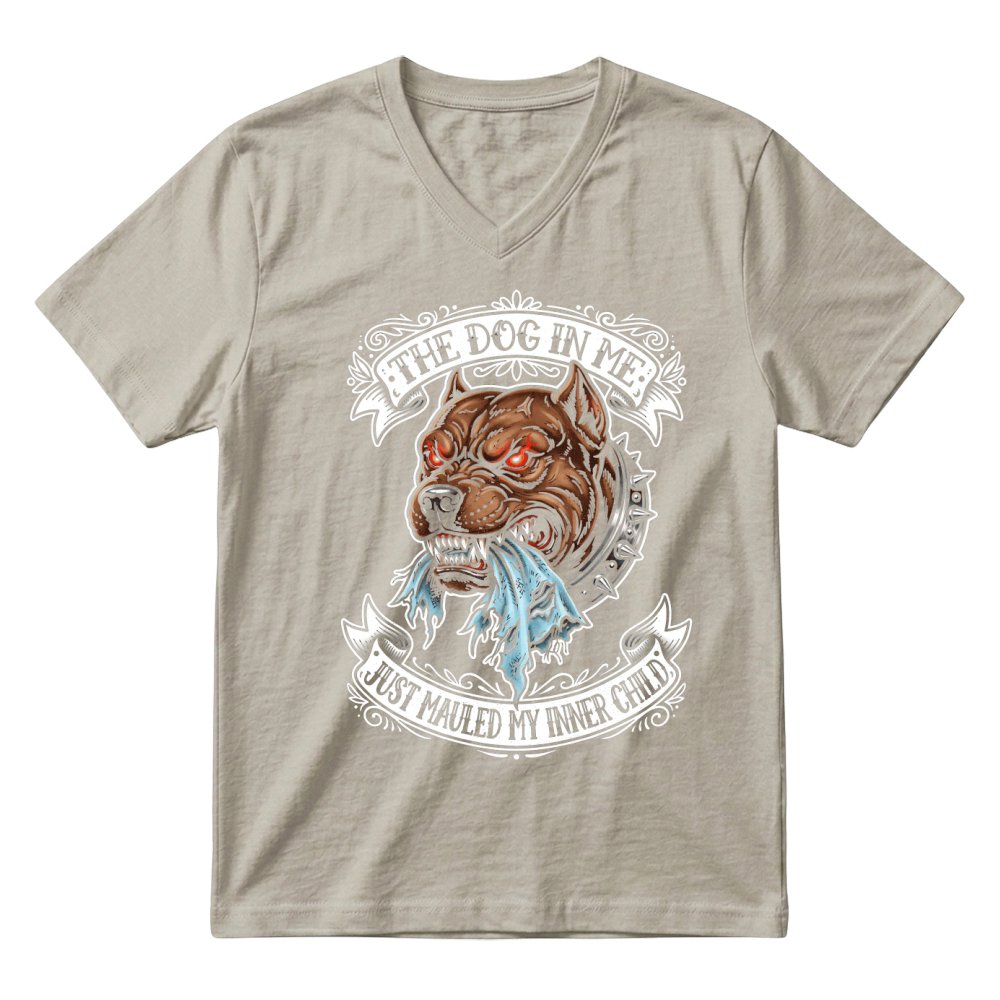 Product Dog Inner Child Maul Aggressive V-Neck T-shirt