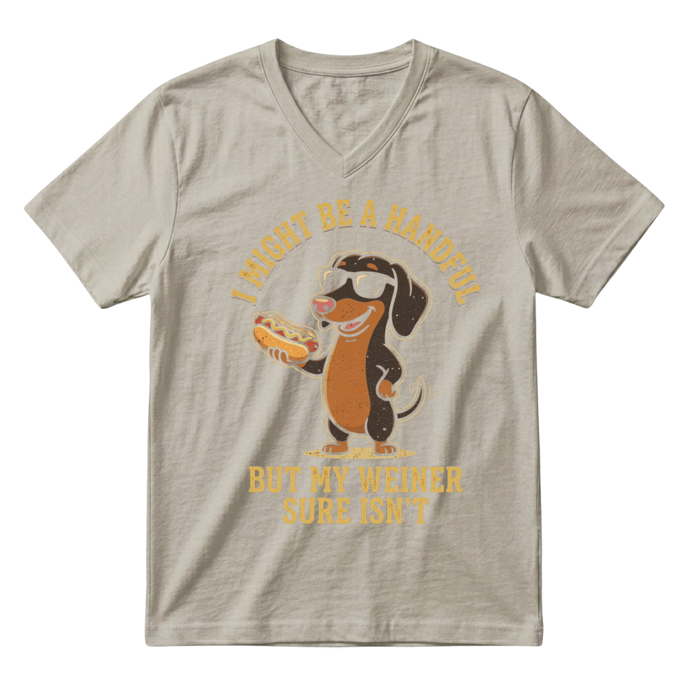 Product Dachshund Hotdog Funny Dog V-Neck T-shirt