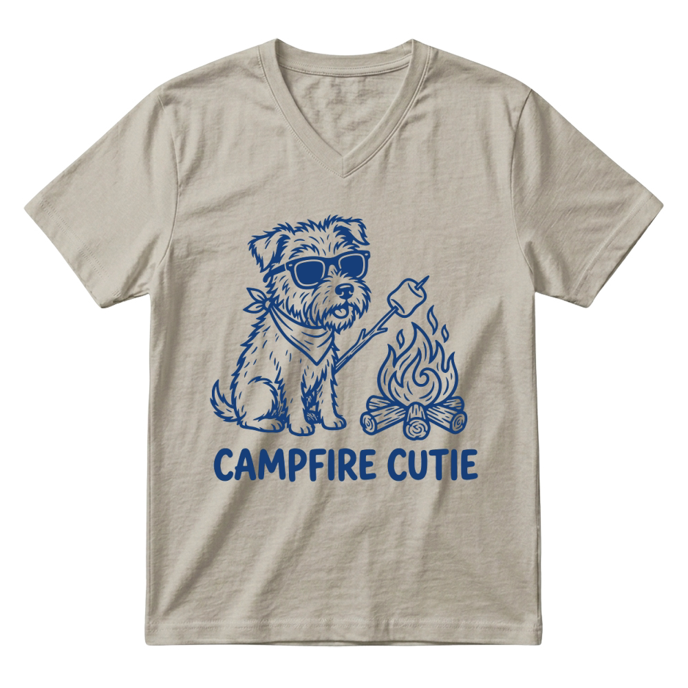 Product Campfire Cutie Dog V-Neck T-shirt