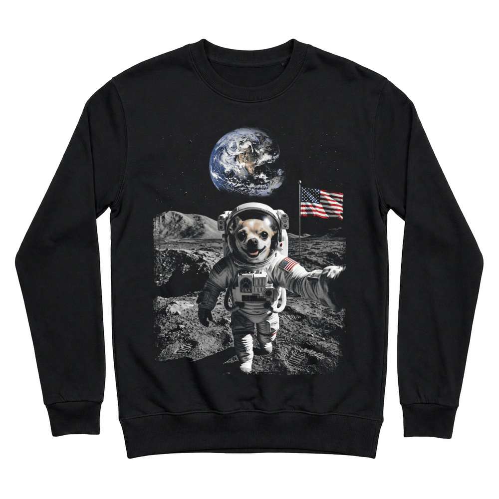 Product Astronaut Dog Space Moon USA Unisex Sweatshirt