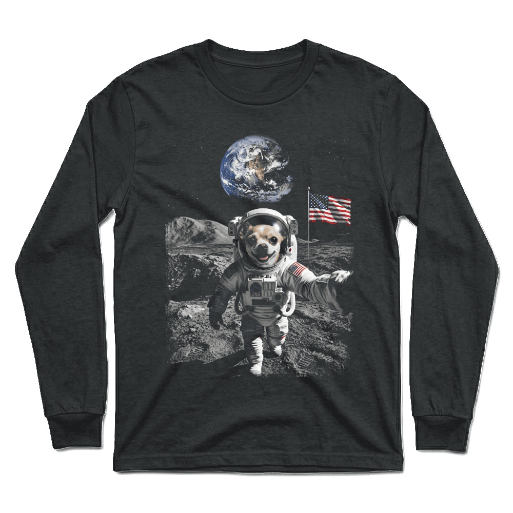 Product Astronaut Dog Space Moon USA Unisex Longsleeve