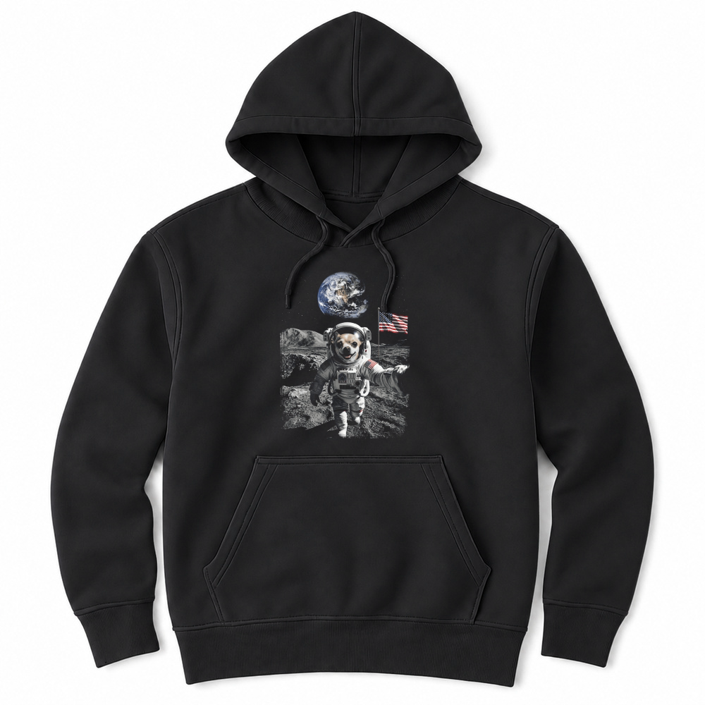 Product Astronaut Dog Space Moon USA Unisex Hoodie