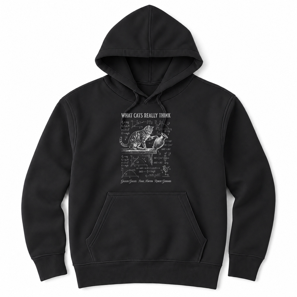Product What Cat Really Think Funny Cat Physics Science Formula Unisex Hoodie
