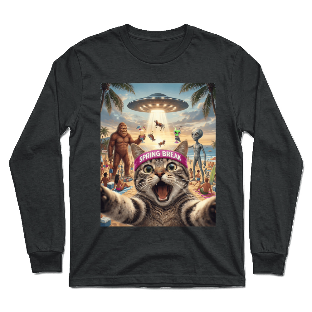 Product Spring Break Cat Alien Bigfoot Unisex Longsleeve