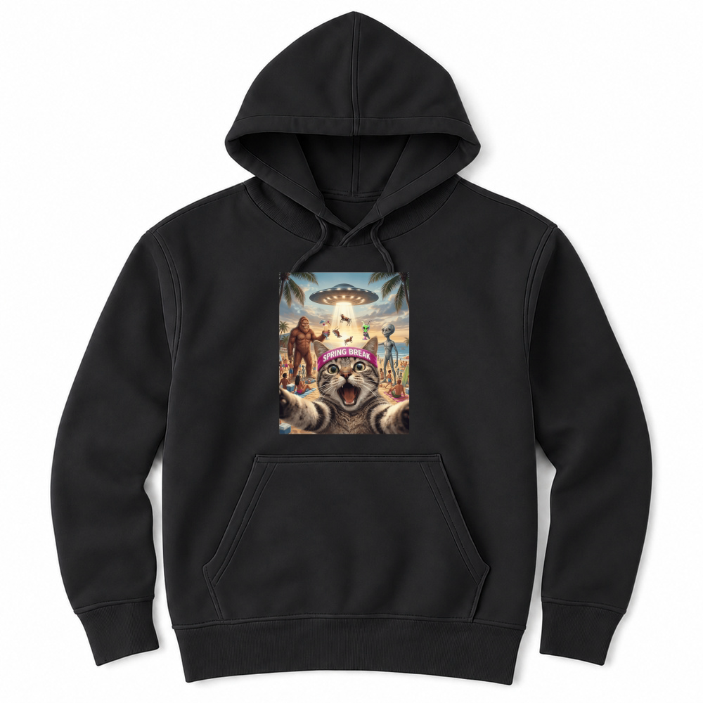 Product Spring Break Cat Alien Bigfoot Unisex Hoodie