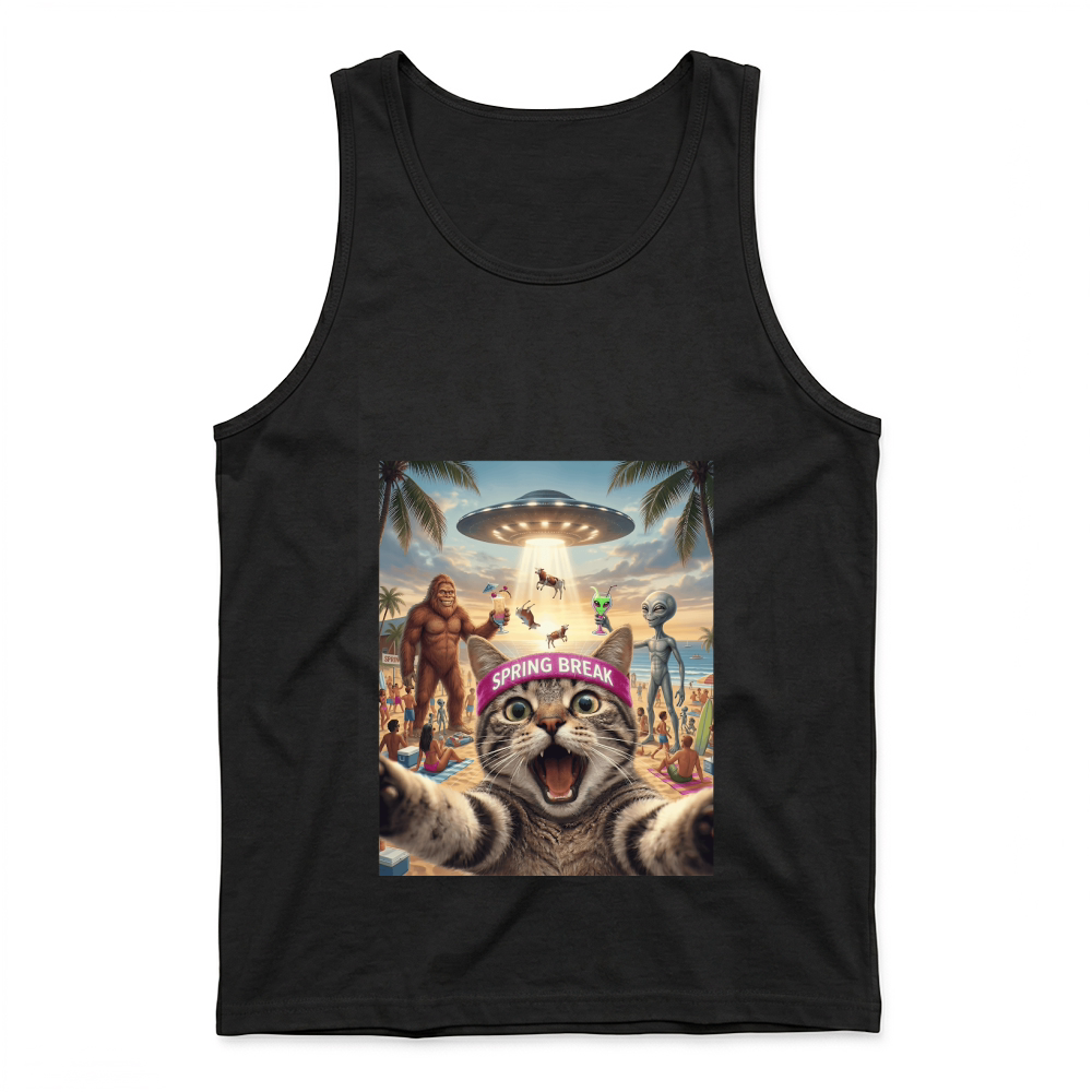 Product Spring Break Cat Alien Bigfoot Tank Top
