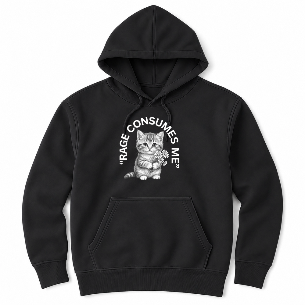 Product Rage Consumes Cat Flowers Cat Lover Unisex Hoodie