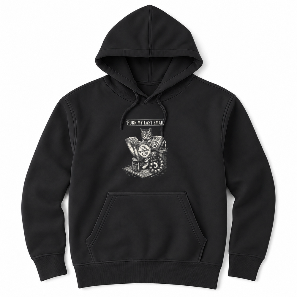 Product Purr Email Cat Feline Book Unisex Hoodie