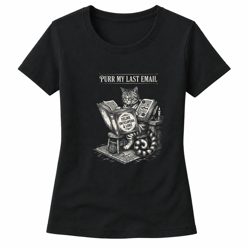 Product Purr Email Cat Feline Book Women's T-shirts