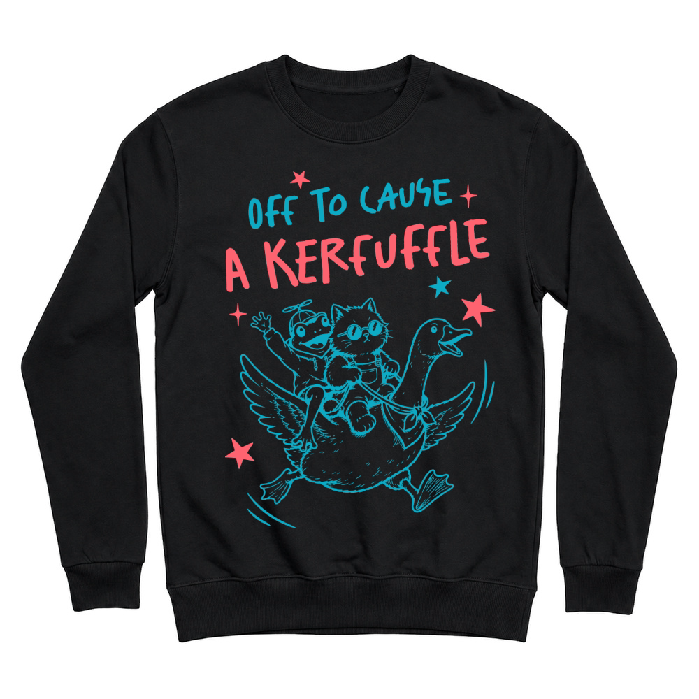 Product Off to cause a kerfuffle Sarcastic Funny Cat Unisex Sweatshirt