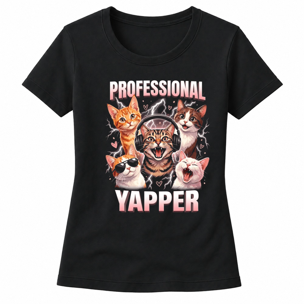 Product Professional Yapper Cat Headphones Sunglasses Women's T-shirts