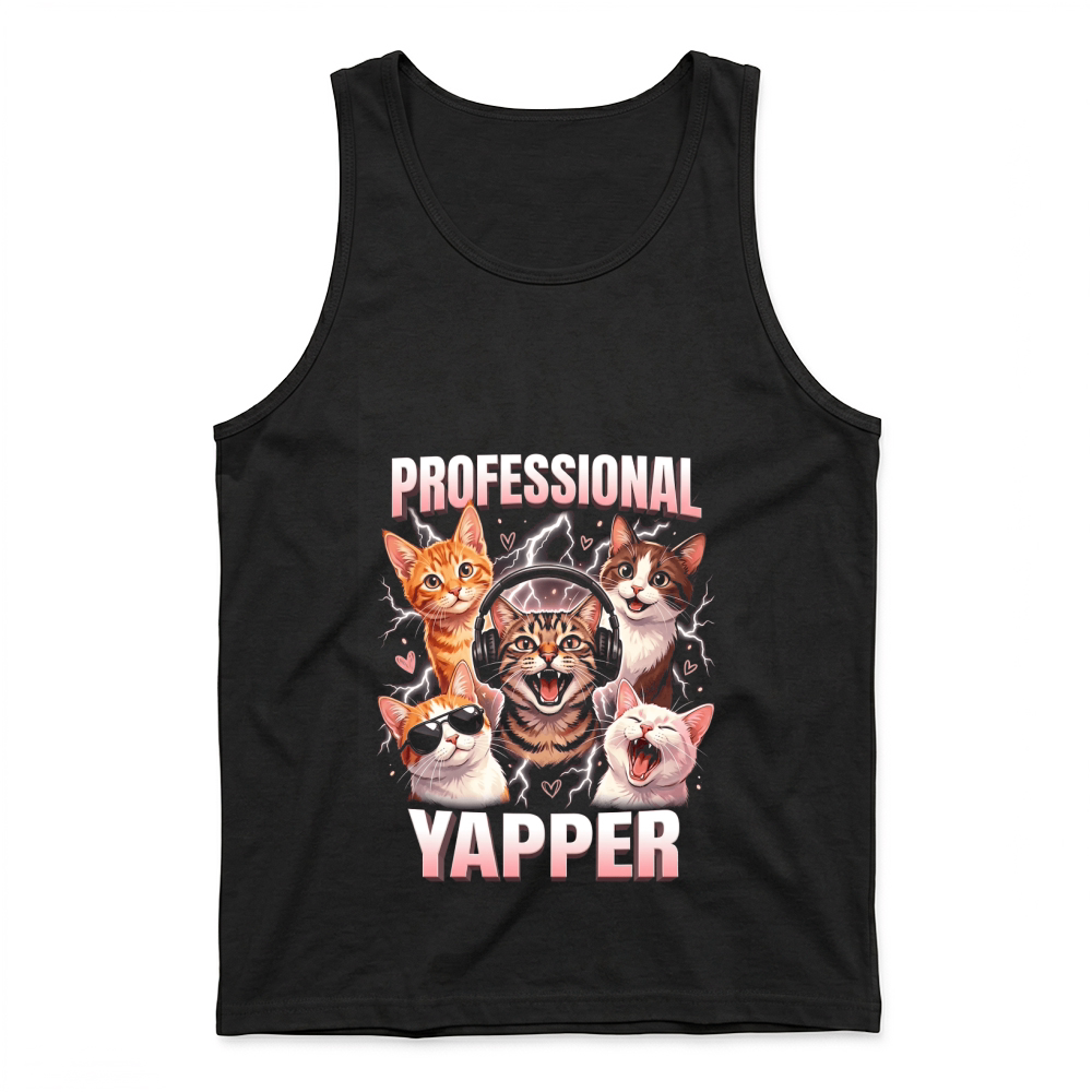 Product Professional Yapper Cat Headphones Sunglasses Tank Top