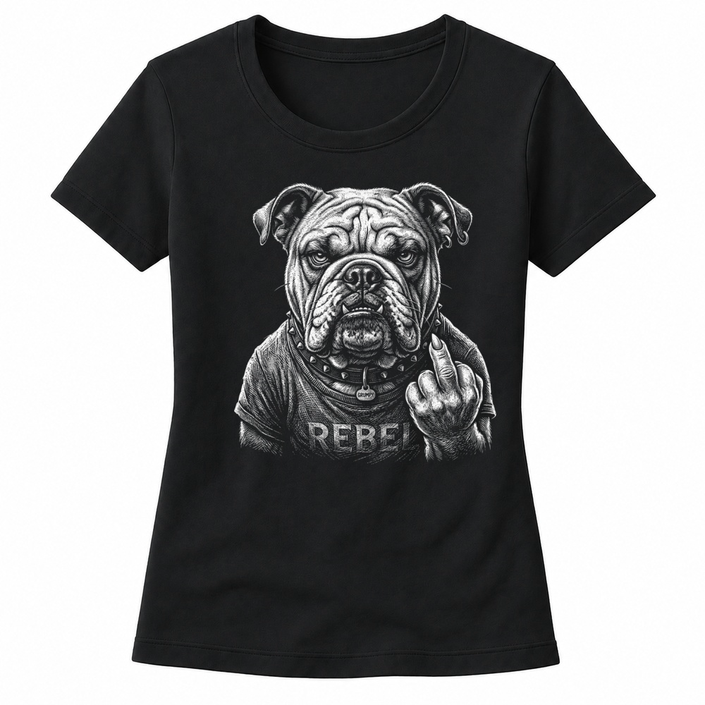 Product Bulldog Rebel Grumpy Dog Attitude Women's T-shirts