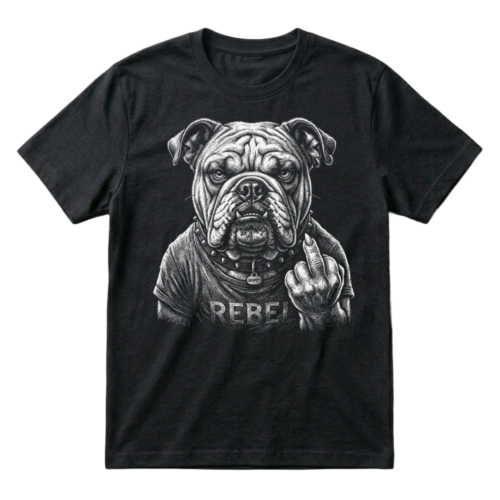 Product Bulldog Rebel Grumpy Dog Attitude T-Shirt