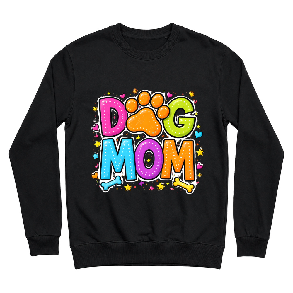 Product Colorful Dog Mom Paw Print Stars Unisex Sweatshirt