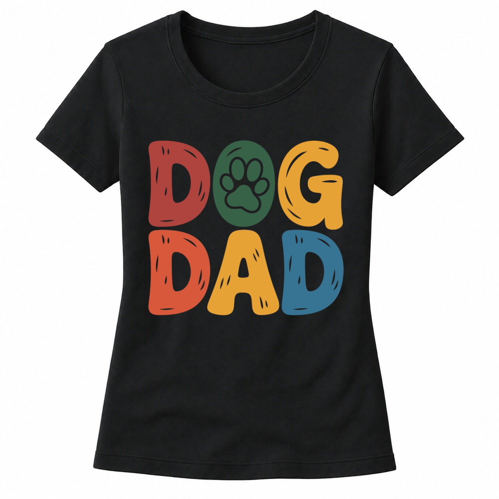 Product Cute Dog Dad Colorful Women's T-shirts