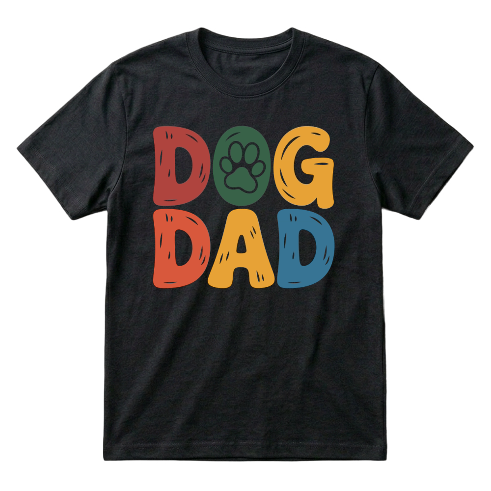 Product Cute Dog Dad Colorful T-Shirt