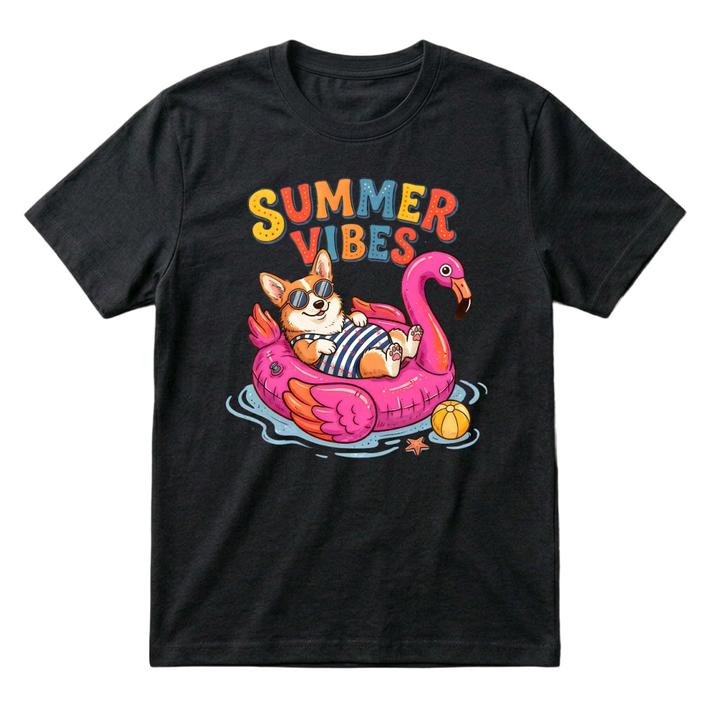 Product Cute Corgi Summer Vibes Dog T-Shirt