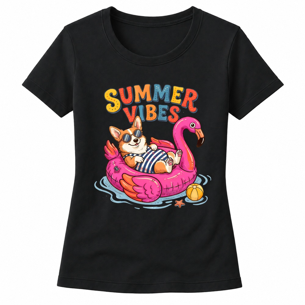 Product Cute Corgi Summer Vibes Dog Women's T-shirts
